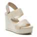 Calvin Klein Jeans Sandále Wedge Sandal Webbing In Mtl YW0YW01479 Écru