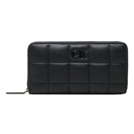 Calvin Klein Veľká dámska peňaženka Re-Lock Quilt Wallet Lg K60K610494 Čierna