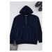 Trendyol Navy Blue Basic Oversize/Wide Cut Zippered Sweatshirt