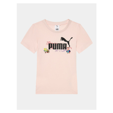 Puma Tričko Puma X Spongebob 622212 Ružová Regular Fit