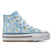 Converse Plátenky Chuck Taylor All Star Lift Platform Floral A06338C Modrá