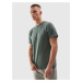 Men's T-shirt in a regular fit made of organic cotton with a 4F print - khaki