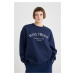 DEFACTO Relax Fit Crew Neck Printed Sweatshirt