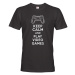 Pánské tričko s potlačou Keep calm and play video games - pre hráčov
