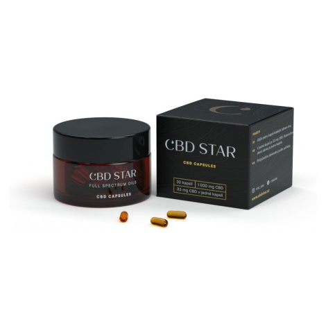 CBD Star Konopné CBD kapsule 10%, 1000 mg, 30x33 mg
