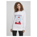 Ladies Merry Christmas Cat Crewneck White