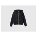 Benetton, 100% Cotton Sweatshirt With Zip And Hood