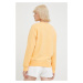 Bavlnená mikina Levi's 24688.0053-YellowsO, dámska, oranžová farba, jednofarebná