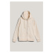 MIKINA GANT REG TONAL SHIELD ZIP HOODIE LINEN