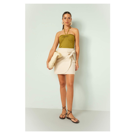 DEFACTO A-Line Normal Waist Cotton Mini Skirt