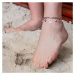 Linda's Jewelry Náramok na nohu Hamsa s perlami chirurgická oceľ INR155