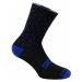 SIX2 Cyklistické ponožky klasické - MERINO WOOL - čierna/modrá