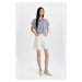 DEFACTO High Waist Jean Bermuda Shorts