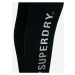 Čierne dámske športové legíny s nápisom Superdry