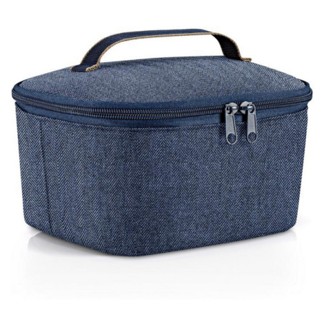 Chladiaca taška na desiatu Reisenthel Coolerbag S pocket Herringbone dark blue