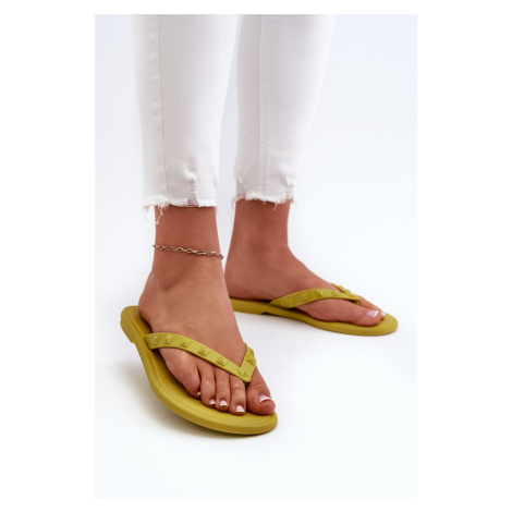 Women's Flat Flexible Flip-Flops ZAXY Lime