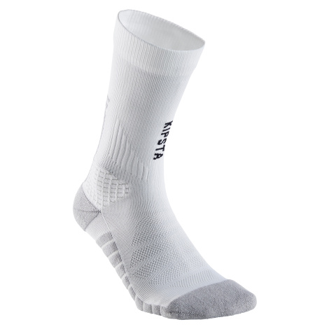 Stredne vysoké športové ponožky biele KIPSTA