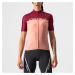 CASTELLI Cyklistický dres s krátkym rukávom - VELOCISSIMA LADY - bordová/ružová