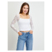 White Women Patterned Cropped Blouse Guess - Women