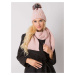 RUE PARIS Light pink set, winter hat and scarf