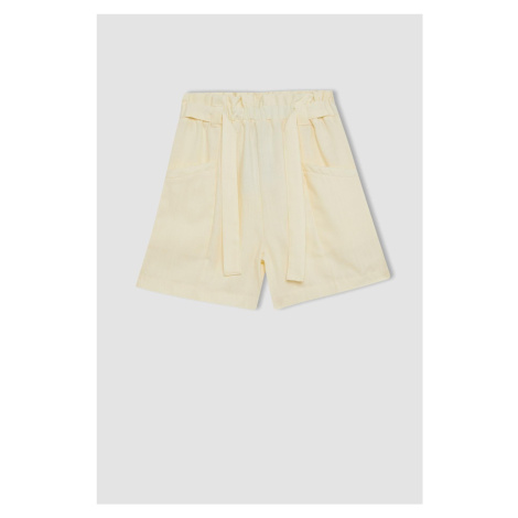 DEFACTO Girl's Pocketed Paperbag Shorts