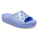 Crocs Šľapky Classic Platform Glitter Slide 208233 Modrá