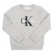 Calvin Klein Jeans Mikina Monogram Logo IU0IU00069 Sivá Regular Fit