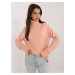 Dark orange loose women's turtleneck sweater