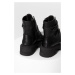Kožené členkové topánky Answear Lab dámske, čierna farba, na plochom podpätku,