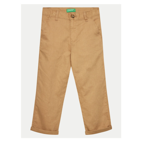 United Colors Of Benetton Bavlnené nohavice 4BE7CF02U Béžová Regular Fit