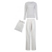 Dámske pyžamo QS6350E 1T6 - béžová - Calvin Klein béžová