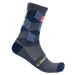 CASTELLI Cyklistické ponožky klasické - UNLIMITED 15 - modrá