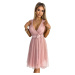 Women's tulle dress with neckline and bow Numoco