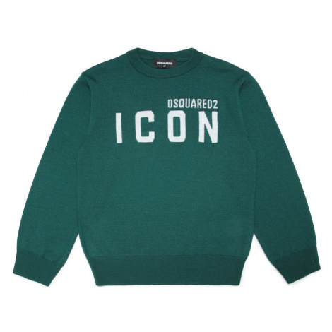 Mikina Dsquared2 Icon Knitwear Zelená Dsquared²