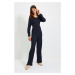 Trendyol Navy Blue Knitted Jumpsuit