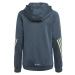 adidas TI HOODIE Chlapčenská športová mikina, tmavo sivá, veľkosť