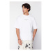 Trendyol White Oversize/Wide Cut Crew Neck Short Sleeve Game Over Printed T-Shirt