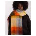 Orange and black warm checked scarf