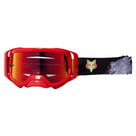 FOX Airspace Dkay Mirrored Lens Goggles Fluorescent Red Moto okuliare
