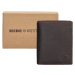 Hide & stitches Japura kožená peňaženka v krabičke na výšku - tmavo hnedá