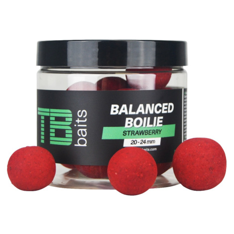 Tb baits vyvážené boilie balanced + atraktor strawberry 100 g 20-24 mm