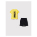 OVS Súprava tričko a športové šortky BATMAN 1437986 Žltá Regular Fit