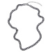 Necklace with a long base chain in black