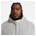 Mikina Nike Solo Swoosh Men's Fleece Pullover Hoodie Dk Grey Heather/ White