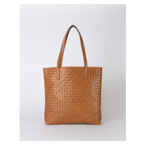 O My Bag Amsterdam -  Georgia Cognac Woven Classic Leather - kožená shopper kabelka