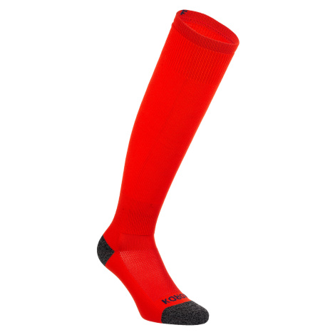 Detské ponožky fh500 na pozemný hokej červené