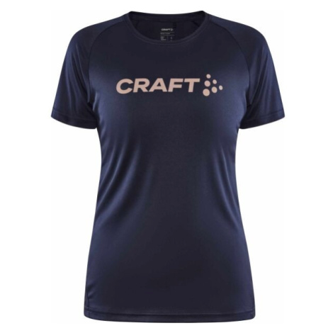 Craft CORE ESSENCE LOGO TEE W Dámske funkčné tričko, tmavo modrá, veľkosť