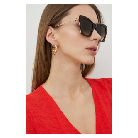 Slnečné okuliare Alexander McQueen dámske, zlatá farba