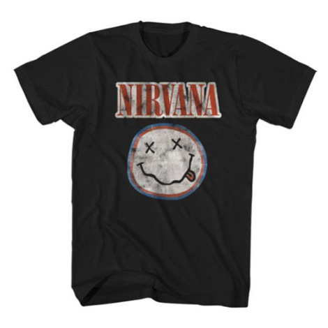 Nirvana tričko Distressed Logo Čierna