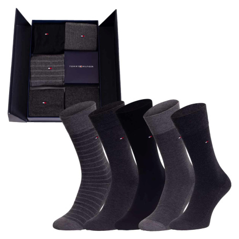 Tommy Hilfiger Ponožky - TH MEN SOCK 5P GIFTBOX BIRDEYE modré